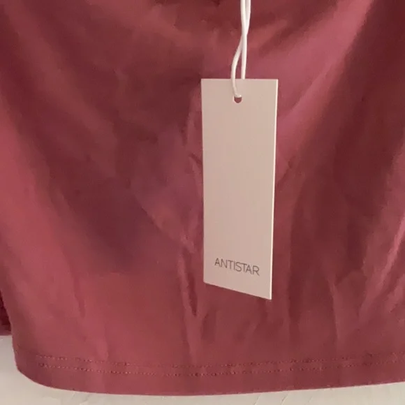 Antistar Fold Over Strapless Tube Top, Size L, Red/Rose, NWT - Picture 7 of 7